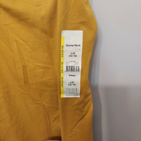 New swoop tank top layering mustard yellow Lg nwt - Picture 2 of 6